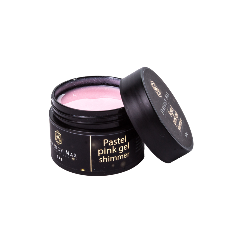 Pastel pink shimmer gel